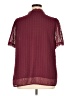 Unbranded 100% Polyester Burgundy Short Sleeve Blouse Size XL - photo 2
