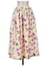 LPA 100% Polyester Tropical Pink Ivory Casual Skirt Size S - photo 1