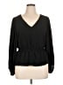 Vince Camuto Polka Dots Black Long Sleeve Blouse Size XL - photo 1