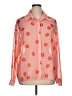 Shein Curve 100% Polyester Polka Dots Orange Long Sleeve Blouse Size 14 Plus (1) - photo 1