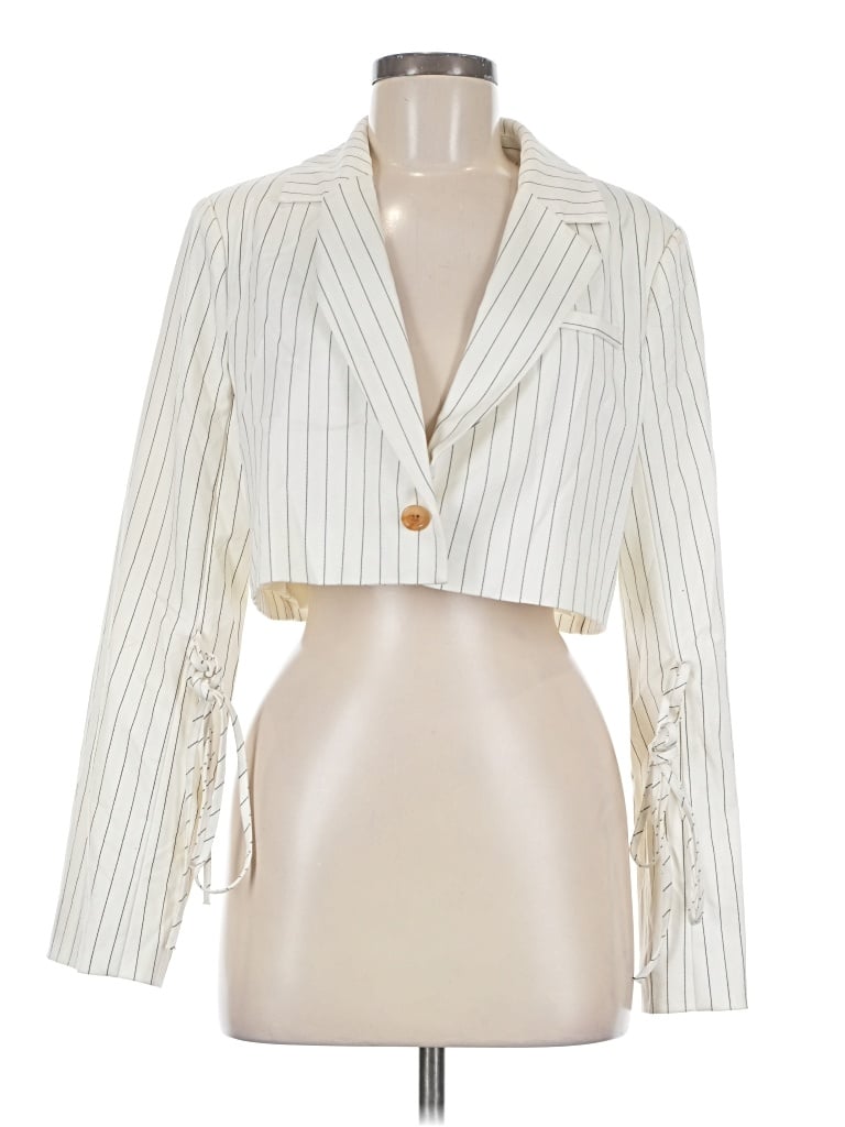 Pre-owned Forever 21 Blazer Jacket In Ivory