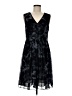 Coldwater Creek 100% Polyester Tie-dye Black Cocktail Dress Size 6 - photo 1