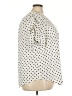 Torrid 100% Polyester Polka Dots Ivory Short Sleeve Blouse Size 3X Plus (3) - photo 4