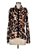 XOXO 100% Polyester Animal Print Brown Long Sleeve Blouse Size M - photo 1