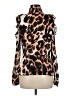 XOXO 100% Polyester Animal Print Brown Long Sleeve Blouse Size M - photo 2