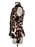 XOXO 100% Polyester Animal Print Brown Long Sleeve Blouse Size M - photo 5