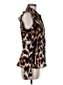 XOXO 100% Polyester Animal Print Brown Long Sleeve Blouse Size M - photo 4
