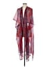 BCBGeneration 100% Polyester Checkered-gingham Red Kimono One size (estimated) - photo 1