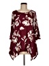 White Mark Burgundy 3/4 Sleeve Blouse Size M - photo 1