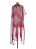 BCBGeneration 100% Polyester Checkered-gingham Red Kimono One size (estimated) - photo 2