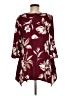 White Mark Burgundy 3/4 Sleeve Blouse Size M - photo 2