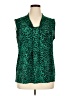 Dana Buchman Animal Print Green Sleeveless Blouse Size XL - photo 1