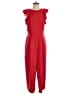 J.Crew 100% Polyester Solid Red Jumpsuit Size 8 - photo 1