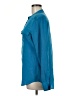 Equipment 100% Silk Teal Long Sleeve Silk Top Size M - photo 5