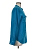Equipment 100% Silk Teal Long Sleeve Silk Top Size M - photo 4