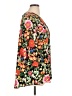 Rose + Olive 100% Polyester Floral Black Orange 3/4 Sleeve Blouse Size 1X - photo 4