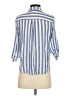 Vixbe 100% Rayon Stripes Blue 3/4 Sleeve Button-Down Shirt Size S - photo 2