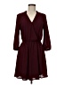 Lush 100% Polyester Solid Burgundy Casual Dress Size M - photo 1