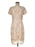JS Collections 100% Polyester Paisley Tan Cocktail Dress Size 8 - photo 1