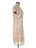 JS Collections 100% Polyester Paisley Tan Cocktail Dress Size 8 - photo 4