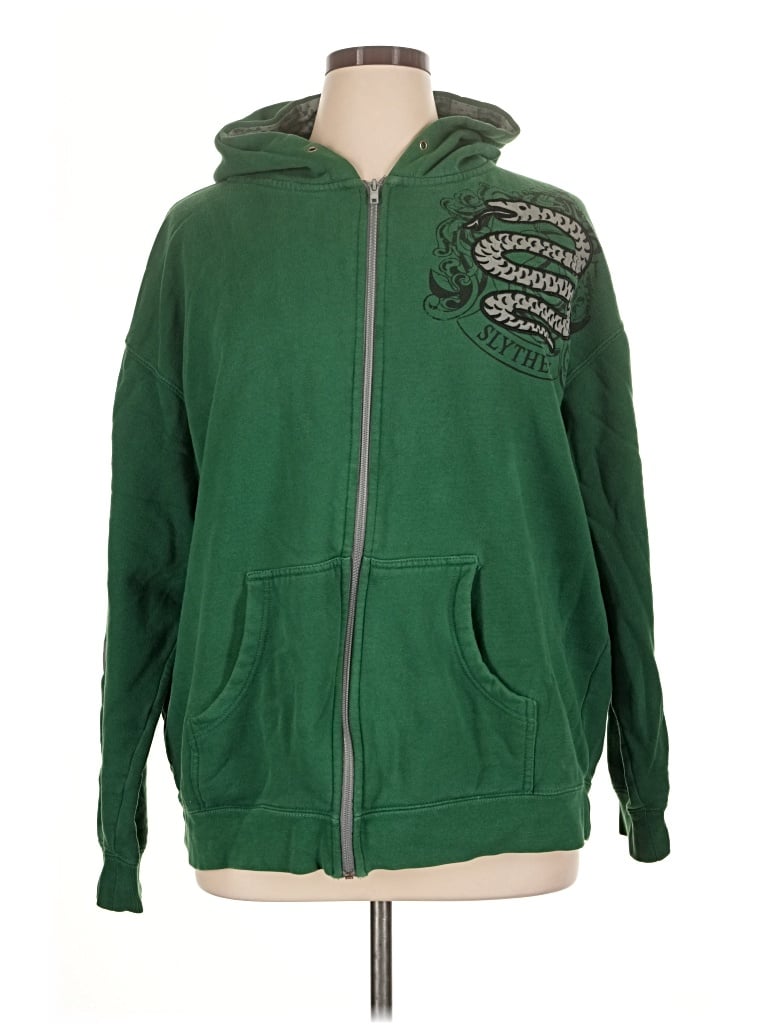 Pre-owned Harry Potter Zip Up Hoodie In Green