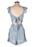 RSQ 100% Rayon Hearts Blue Romper Size S - photo 2