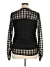 DKNY Houndstooth Black Long Sleeve Blouse Size XL - photo 2