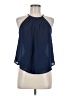 Mi ami 100% Polyester Blue Sleeveless Blouse Size M - photo 1