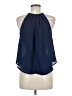Mi ami 100% Polyester Blue Sleeveless Blouse Size M - photo 2
