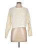 Shein 100% Acrylic Solid Ivory Pullover Sweater Size L - photo 1