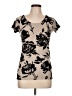 Premise Studio Floral Tan Short Sleeve Top Size L - photo 1