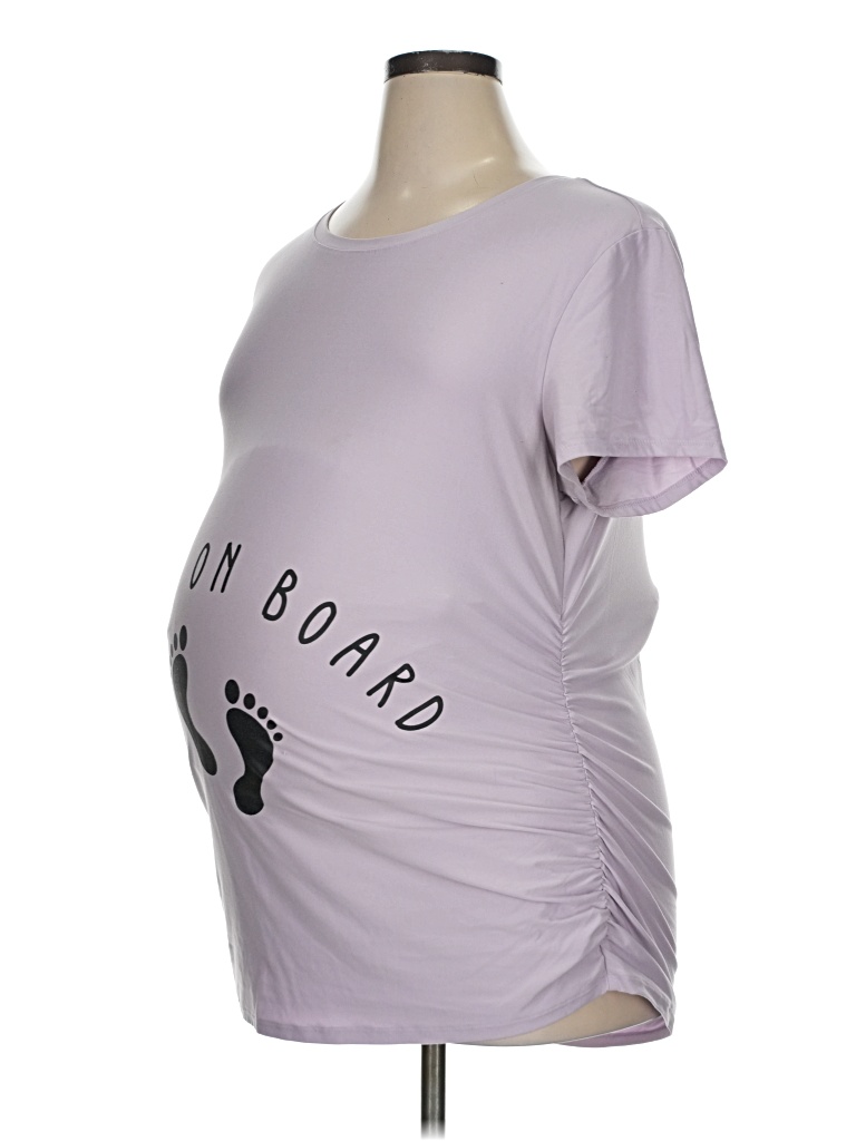 Pre-owned Time And Tru Short Sleeve T-shirt In Purple