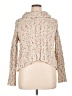 Les Serein Tweed Ivory Turtleneck Sweater Size XL (estimated) - photo 1