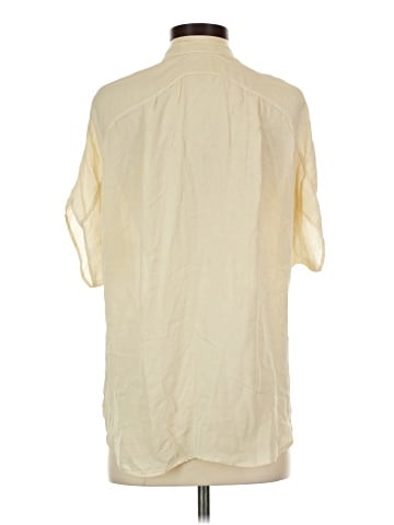 Vince. Short Sleeve Silk Top (view 2)
