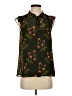 Point Sur 100% Polyester Floral Green Sleeveless Blouse Size XS - photo 1