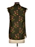 Point Sur 100% Polyester Floral Green Sleeveless Blouse Size XS - photo 2
