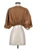 Marysia 100% Cotton Brown 3/4 Sleeve Blouse Size S - photo 2