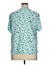 Amazon Essentials 100% Viscose Stars Teal Short Sleeve Blouse Size XL - photo 2