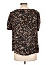 Lark & Ro 100% Polyester Brown Short Sleeve Blouse Size L - photo 2