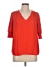 Maison d' Amelie 100% Polyester Red 3/4 Sleeve Top Size L - photo 1