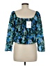 WAYF 100% Cotton Blue Long Sleeve Blouse Size 6 - photo 2