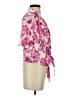 MNG Floral Pink 3/4 Sleeve Blouse Size 4 - photo 4