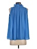 Ann Taylor LOFT 100% Polyester Blue Sleeveless Blouse Size XS (petite) - photo 2