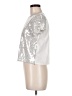 Zara Basic Metallic Silver Short Sleeve Top Size M - photo 5