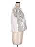 Zara Basic Metallic Silver Short Sleeve Top Size M - photo 4