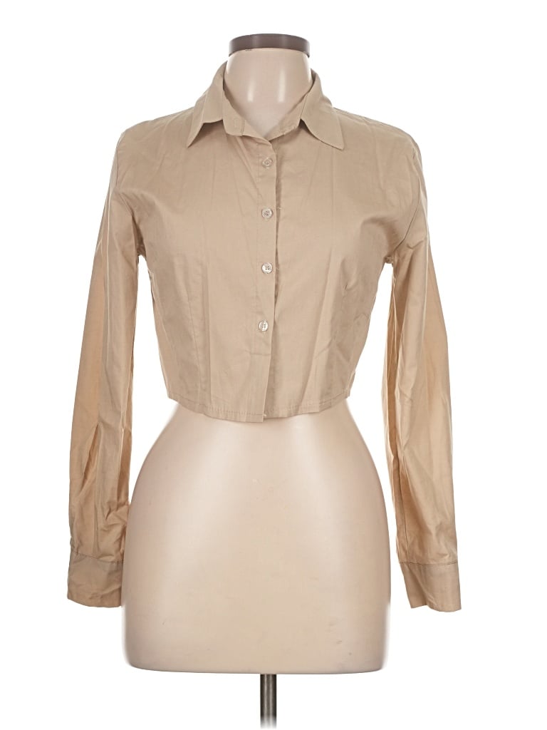 Pre-owned Last Long Sleeve Blouse In Tan