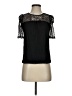 CeCe 100% Nylon Black Short Sleeve Blouse Size XXS - photo 1