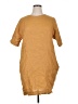 Bliss 100% Polyester Solid Tan Casual Dress Size 1X - photo 1