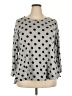 Green Envelope Polka Dots Gray Pullover Sweater Size 2X - photo 1