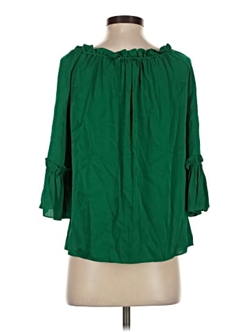 Milly 3/4 Sleeve Silk Top (view 2)
